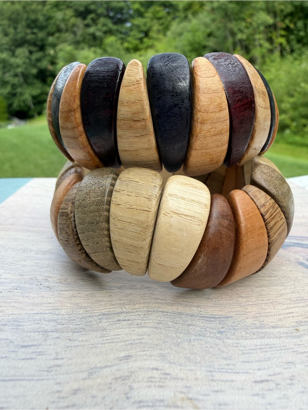 Handmade Stretch Wood Bracelets